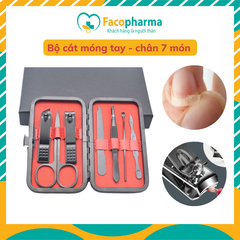 Bộ cắt móng tay 7 món cao cấp chất liệu thép không rỉ bền bỉ