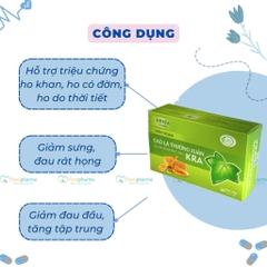 Kẹo ngậm ho bạc hà Korea cao lá thường xuân chanh đào mật ong the mát giảm đau họng hộp 24 viên