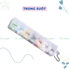 Hộp chia thuốc 7 ngày 7 ngăn, chất liệu nhựa PP bền, an toàn sức khỏe