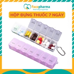 Hộp chia thuốc 7 ngày 7 ngăn, chất liệu nhựa PP bền, an toàn sức khỏe
