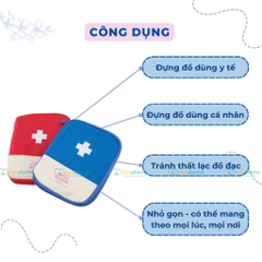 Túi đựng y tế vải oxford bền bỉ, nhiều ngăn, tiện lợi, gọn nhẹ