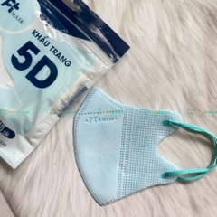 Khẩu trang 5D PT màu đen, trắng, hồng, xanh, xám hàng chính hãng