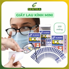 Giấy lau kính mini hộp 100 miếng CN036
