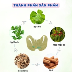 Miếng dán ngải cứu vai gáy cao cấp Aicaojingzhuitie hộp 12 miếng