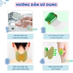 Miếng dán ngải cứu vai gáy cao cấp Aicaojingzhuitie hộp 12 miếng