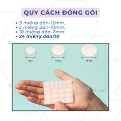 Miếng dán mụn gom cồi trong suốt bảo vệ mụn, che khuyết điểm gói 24 miếng