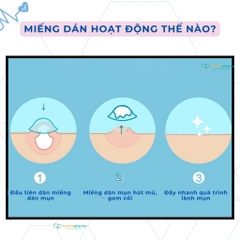Miếng dán mụn gom cồi trong suốt bảo vệ mụn, che khuyết điểm gói 24 miếng