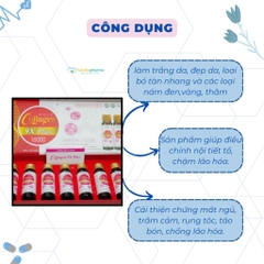 Nước uống trắng da Collagen 9X Plus 16000 cung cấp vitamin C nhau thai cừu giúp sáng da chống lão hóa mất ngủ chai 50ml