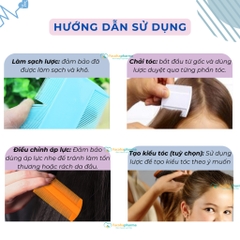 Lược chải chấy răng dày giúp loại bỏ trứng chấy hiệu quả, cảm giác cầm nắm dễ dàng