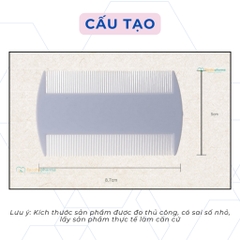 Lược chải chấy răng dày giúp loại bỏ trứng chấy hiệu quả, cảm giác cầm nắm dễ dàng