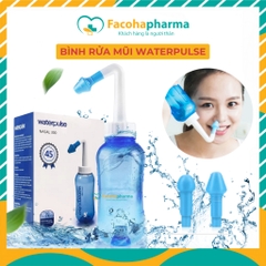 Bình rửa mũi Waterpulse bình xịt rửa mũi giúp làm sạch khoang mũi loại bỏ bụi bẩn phấn hoa CN065