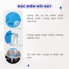 Bình rửa mũi Waterpulse bình xịt rửa mũi giúp làm sạch khoang mũi loại bỏ bụi bẩn phấn hoa CN065