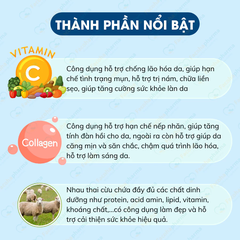 Collagen queen beauty serum 30++ dưỡng chất vitamin c collagen nhau thai cừu giảm thiểu nếp nhăn và lão hóa
