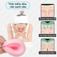 Bông mút rửa mặt bọt biển nén giải rửa mặt dùng một lần khăn lau mềm làm sạch và thân thiện với da 12 miếng
