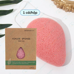 Bông rửa mặt bọt biển Konjak dụng cụ chăm sóc da mặt rửa mặt làm sạch sâu tự nhiên tẩy tế bào chết da mặt