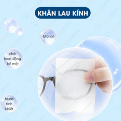 Khăn lau kính mắt chuyên dụng kháng khuẩn lau sạch vết bụi bẩn dấu vân tay hiệu quả