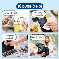 Khăn lau kính mắt chuyên dụng kháng khuẩn lau sạch vết bụi bẩn dấu vân tay hiệu quả