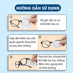 Khăn lau kính mắt chuyên dụng kháng khuẩn lau sạch vết bụi bẩn dấu vân tay hiệu quả