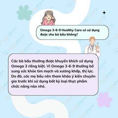 Viên uống Healthy Care Omega 3-6-9 hỗ trợ tim mạch giúp tăng cường thị lực và sức đề kháng