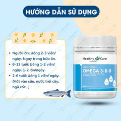 Viên uống Healthy Care Omega 3-6-9 hỗ trợ tim mạch giúp tăng cường thị lực và sức đề kháng