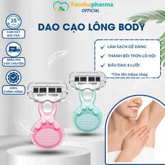 Dao cạo lông body cho nữ 4 lưỡi giúp cạo lông sát hơn đem lại làm da mềm mịn có hộp đựng tiện lợi