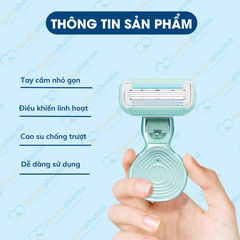 Dao cạo lông body cho nữ 4 lưỡi giúp cạo lông sát hơn đem lại làm da mềm mịn có hộp đựng tiện lợi