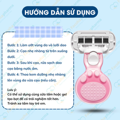 Dao cạo lông body cho nữ 4 lưỡi giúp cạo lông sát hơn đem lại làm da mềm mịn có hộp đựng tiện lợi