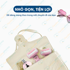 Dao cạo lông body cho nữ 4 lưỡi giúp cạo lông sát hơn đem lại làm da mềm mịn có hộp đựng tiện lợi