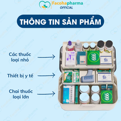 Hộp đựng thuốc gia đình tiện lợi 3 tầng gọn nhẹ có thể mang đi du lịch và thay thế tủ thuốc gia đình