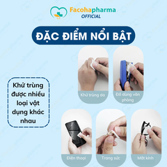 Hộp 100 miếng bông tẩm cồn Facoha Pharma khử trùng móng và da giúp lau sạch điện thoại dùng một lần