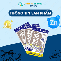 Viên uống DHC bổ sung kẽm 30 viên bổ sung kẽm DHC ZINC hỗ trợ giảm mụn đẹp da tăng cường thể lực