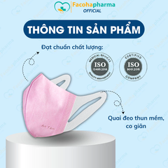 Khẩu trang y tế 3D mask An Tâm hộp 50 cái khẩu trang chống bụi mịn thoáng khí dành cho người lớn