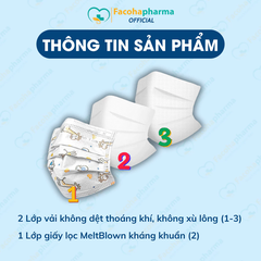 Khẩu trang y tế cho bé An Tâm chống bụi mịn kháng khuẩn hộp 50 tiết cute cho bé từ 5 - 12 tuổi