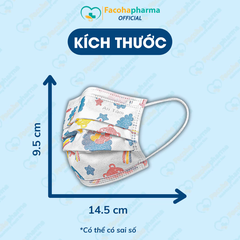 Khẩu trang y tế cho bé An Tâm chống bụi mịn kháng khuẩn hộp 50 tiết cute cho bé từ 5 - 12 tuổi