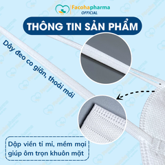 Khẩu trang y tế 4 lớp 3DN95 Khánh An hộp 10 cái khẩu trang trắng chống bụi mịn dành cho người lớn