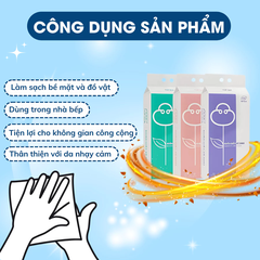 Khăn giấy rút treo tường Topgia đa sắc, khăn giấy khô chất liệu cao cấp hình vuông mền mịn tiện lợi cho mọi không gian
