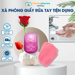 Xà phòng giấy rửa tay hộp 50 miếng Paper Soap dùng một lần