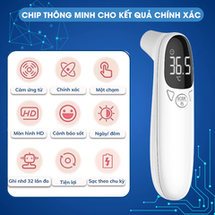Nhiệt kế điện tử hồng ngoại cho bé và cả gia đình giúp đo thân nhiệt dễ dàng thiết kế nhỏ gọn