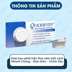 Que thử thai quickstick 2 vạch chính xác phát hiện thai sớm từ 7-10 ngày