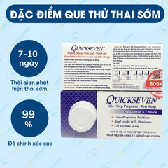 Que thử thai quickstick 2 vạch chính xác phát hiện thai sớm từ 7-10 ngày