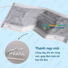 Khẩu trang y tế than hoạt tính Khánh An 4 lớp cao cấp chống nắng chống bụi người lớn