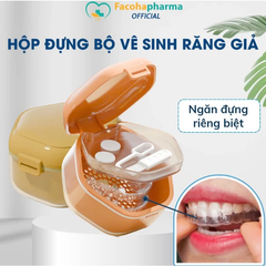 Hộp đựng hàm duy trì răng giả dụng cụ vệ sinh nha khoa niềng răng tiện lợi