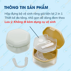 Hộp đựng hàm duy trì răng giả dụng cụ vệ sinh nha khoa niềng răng tiện lợi