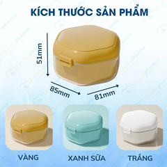 Hộp đựng hàm duy trì răng giả dụng cụ vệ sinh nha khoa niềng răng tiện lợi