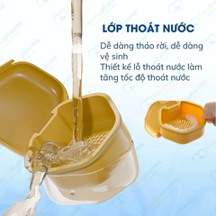 Hộp đựng hàm duy trì răng giả dụng cụ vệ sinh nha khoa niềng răng tiện lợi
