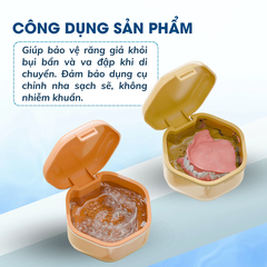 Hộp đựng hàm duy trì răng giả dụng cụ vệ sinh nha khoa niềng răng tiện lợi