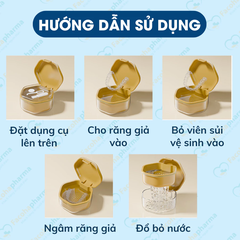 Hộp đựng hàm duy trì răng giả dụng cụ vệ sinh nha khoa niềng răng tiện lợi