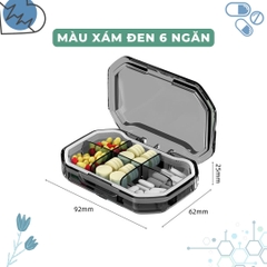 Hộp đựng thuốc mini cao cấp chất liệu nhựa, nhỏ gọn, tiện lợi 4-6 ngăn