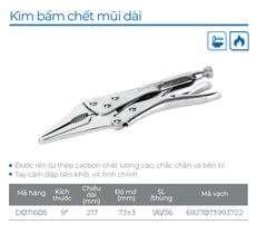 DongCheng Kìm bấm chết mũi nhọn D071605 - Size 9'