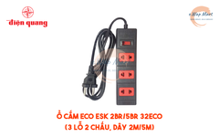 Điện Quang Ổ cắm ESK 5BR 32 ECO (3 lỗ 2 chấu, dây 5m, màu đen đỏ)